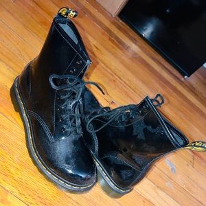 Black short doc marten boots NEVER WORN
